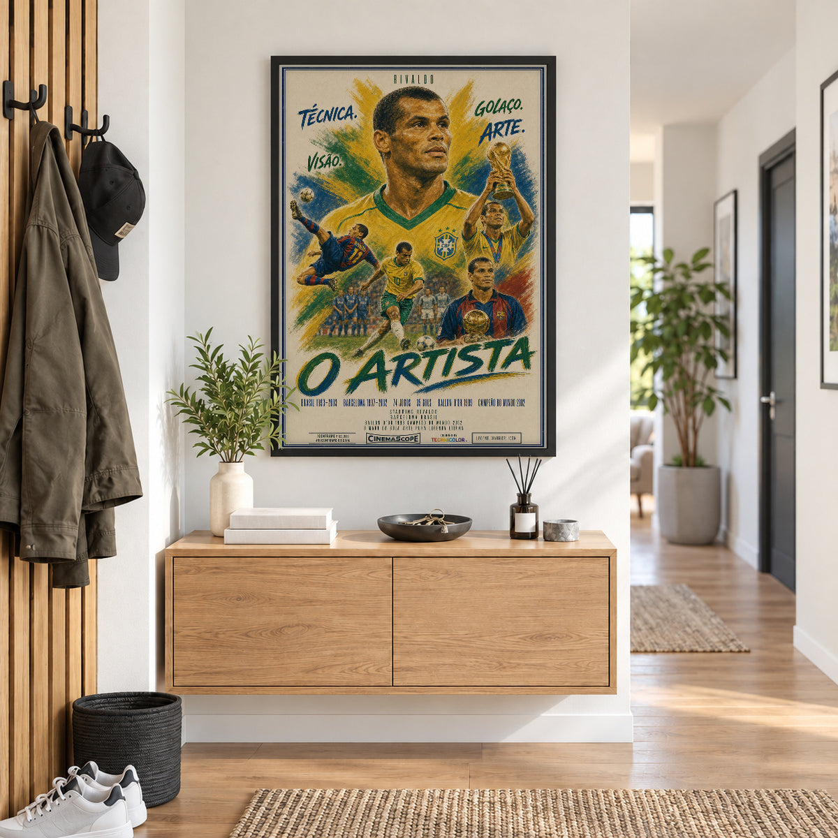 Rivaldo Poster im Flur
