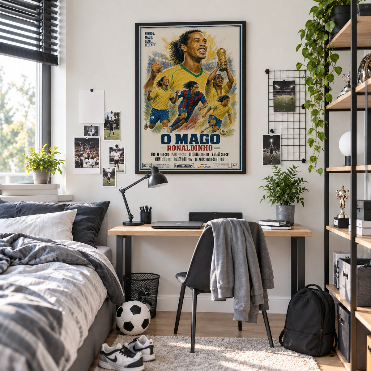 Ronaldinho Poster im Jugendzimmer