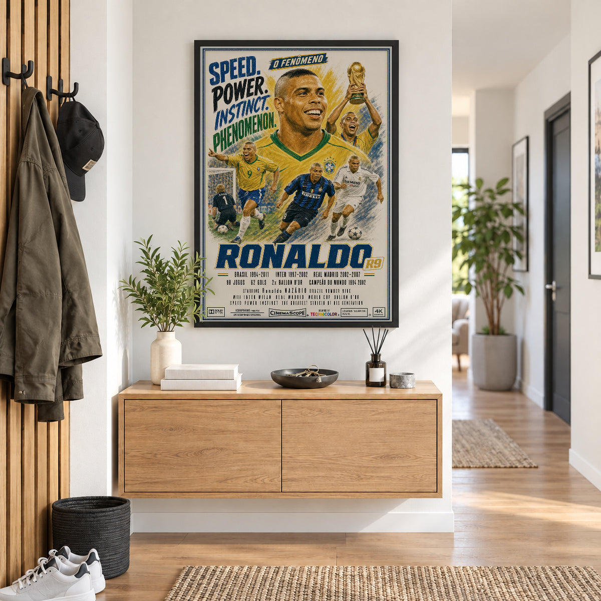 Ronaldo Poster im Flur