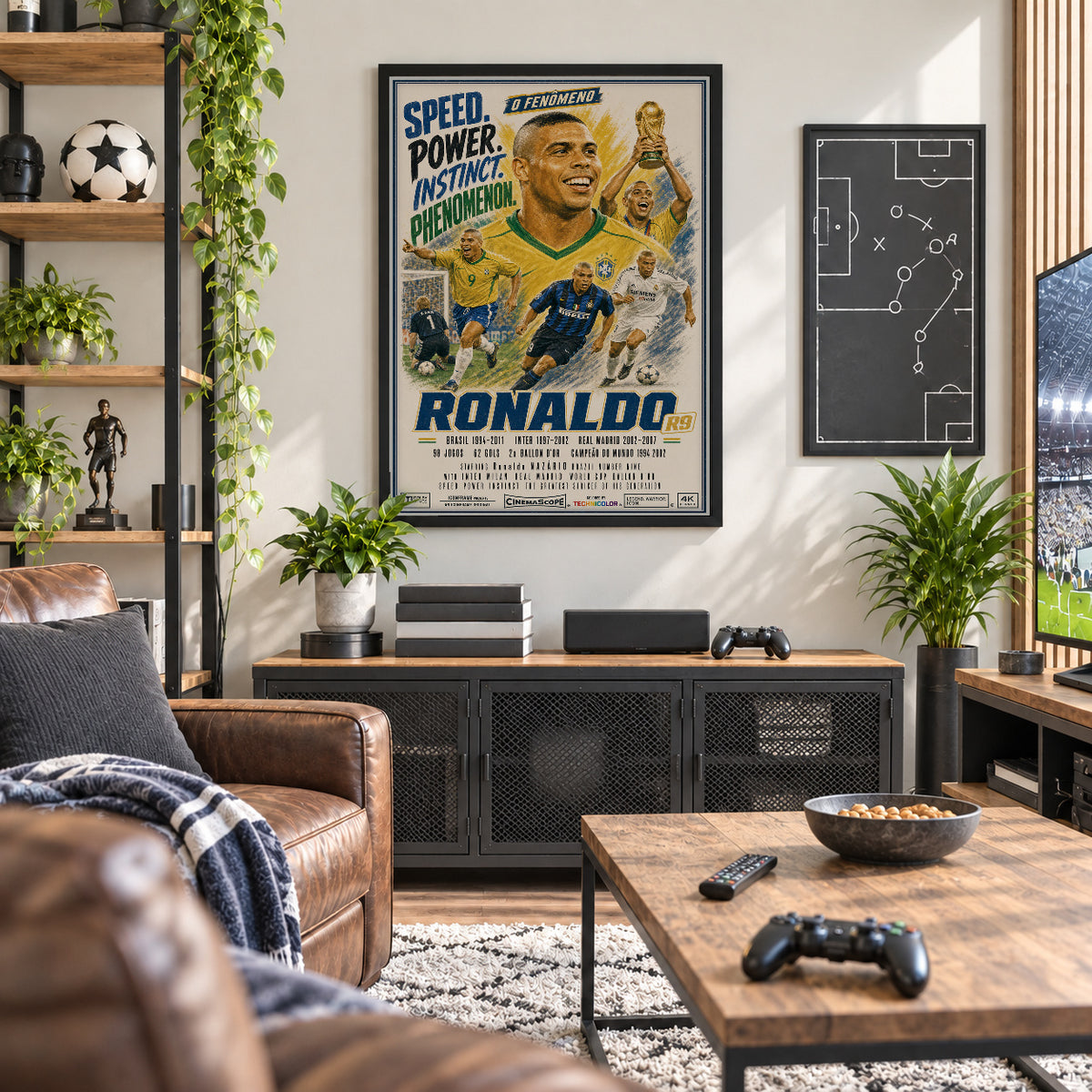 Ronaldo Poster in der Männerhöhle