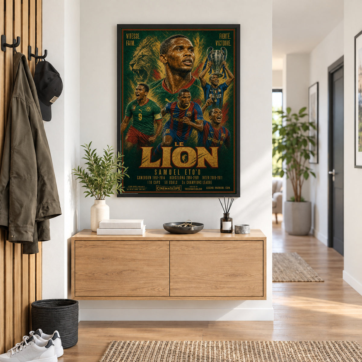 Samuel Eto'o Poster im Flur