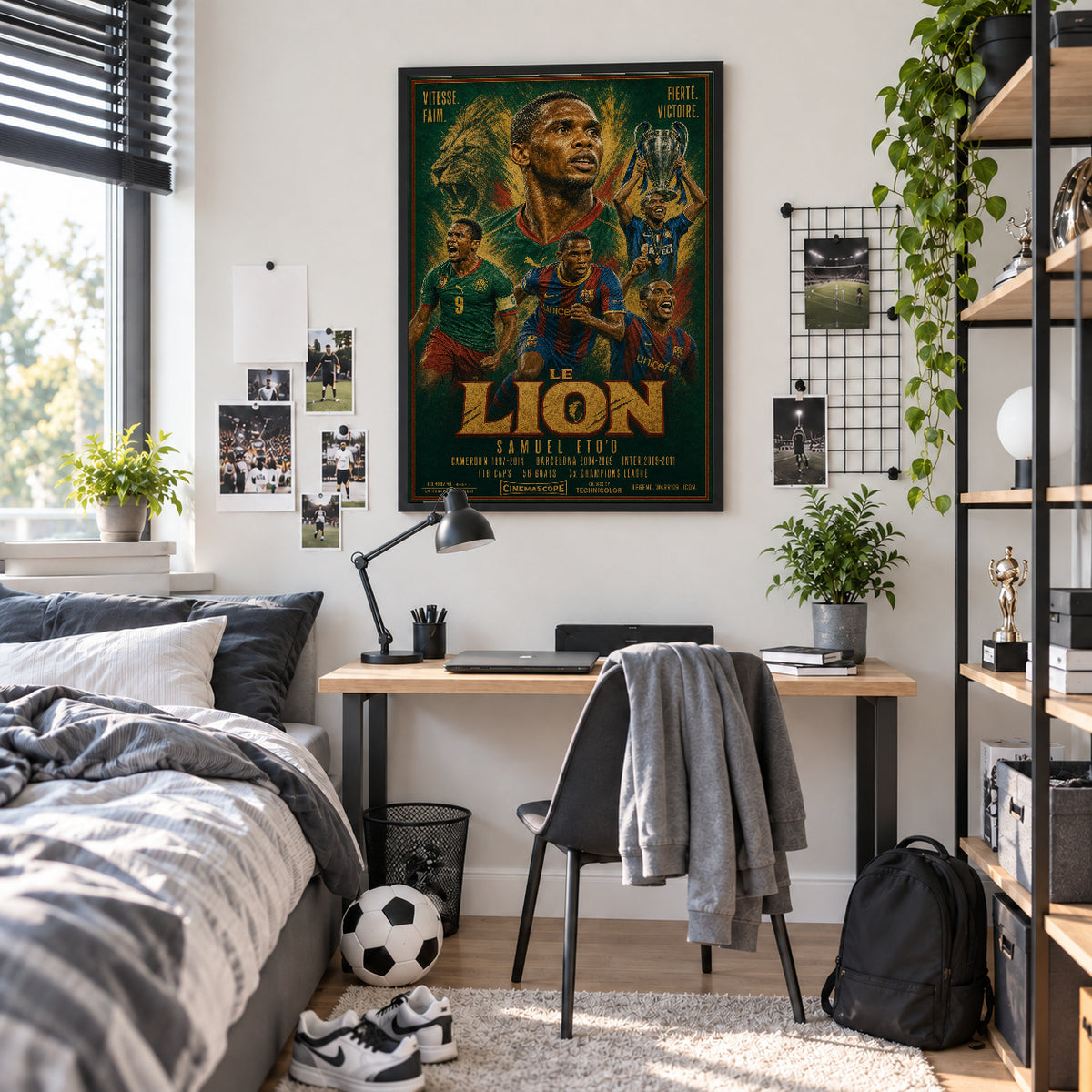Samuel Eto'o Poster im Jugendzimmer