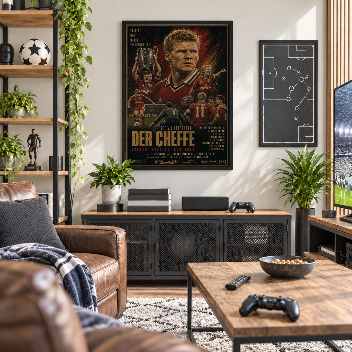 Stefan Effenberg Poster in der Männerhöhle