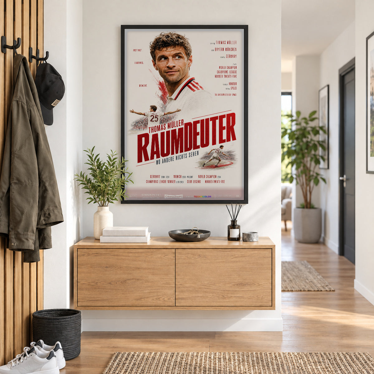 Thomas Müller Poster im Flur