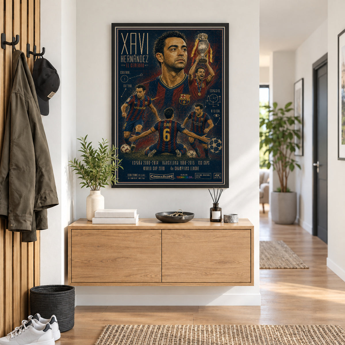 Xavi Poster im Flur