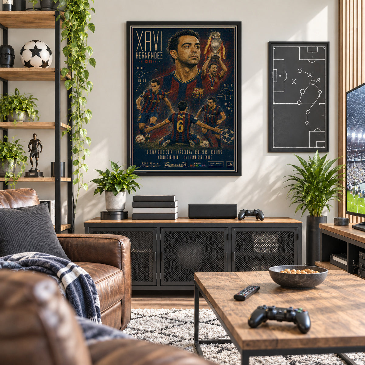 Xavi Poster in der Männerhöhle