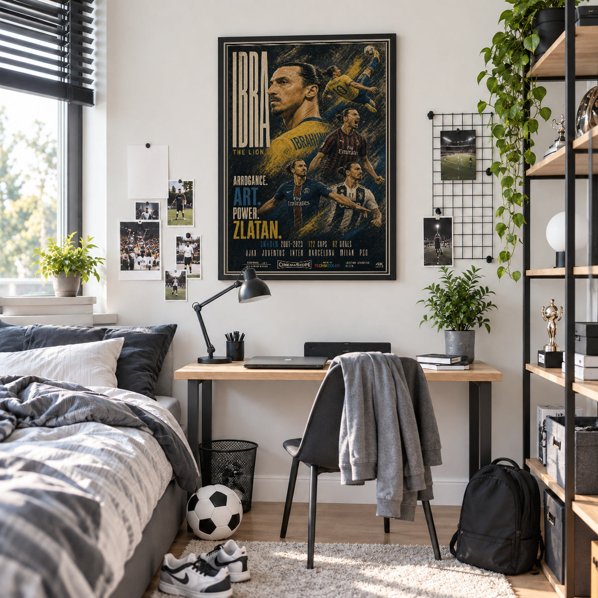 Zlatan Ibrahimović Poster im Jugendzimmer