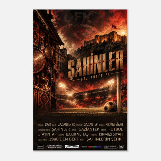 Gaziantep FK Poster „Şahinler“ – 60 × 90 cm, ohne Rahmen