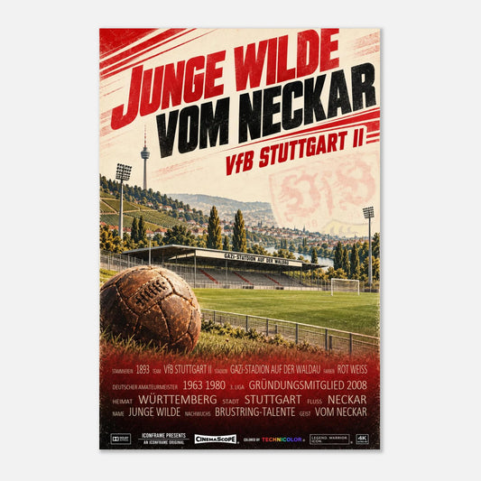 VfB Stuttgart II Poster „Junge Wilde vom Neckar“ – 60 × 90 cm, ohne Rahmen