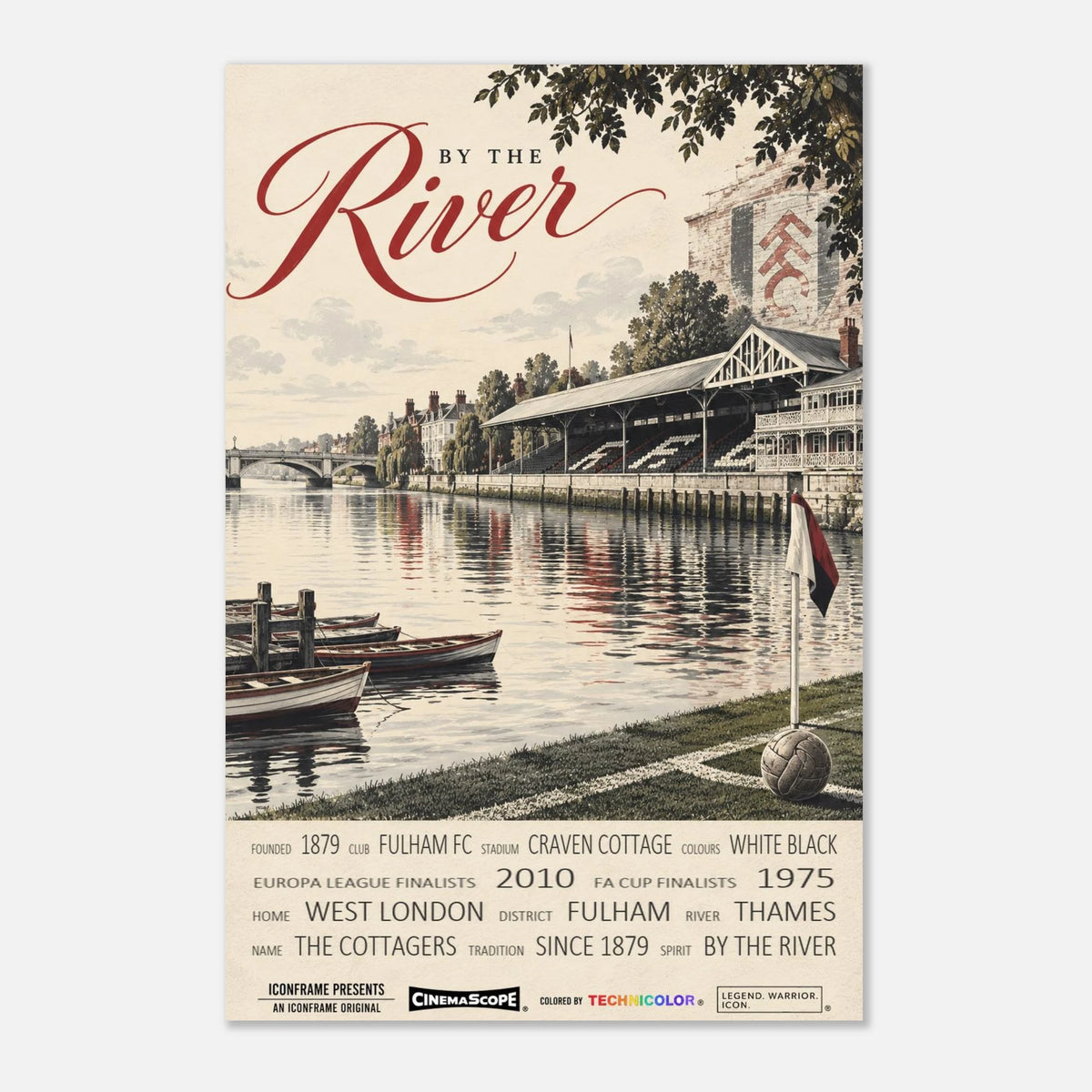 Fulham Poster „By the River“ – 30 × 45 cm, ohne Rahmen vor hellem Hintergrund