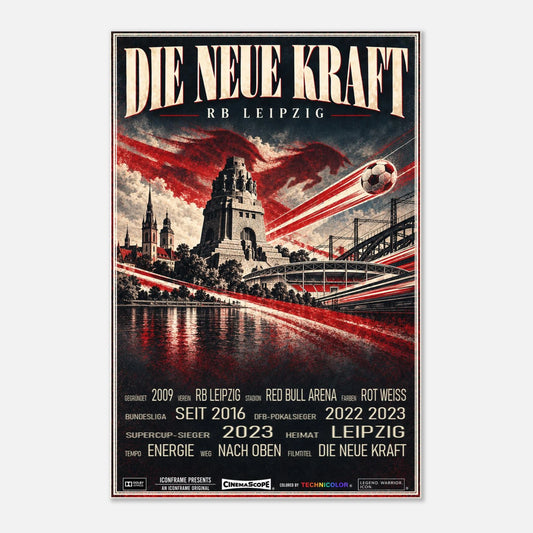 RB Leipzig Poster „Die neue Kraft“ – 60 × 90 cm, ohne Rahmen vor hellem Hintergrund