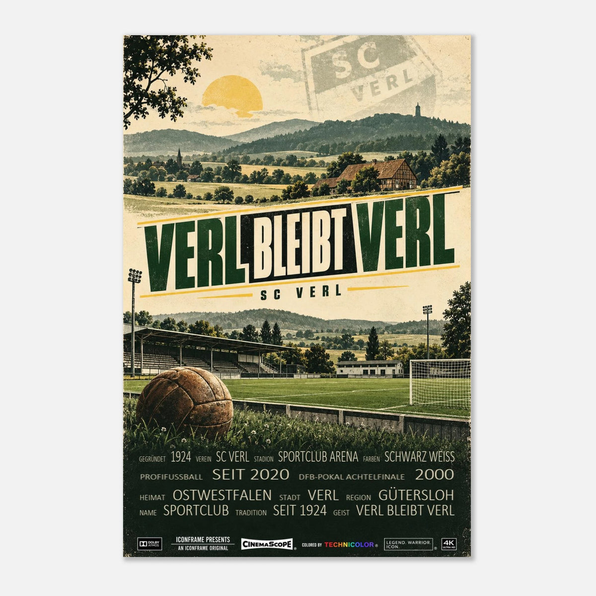 SC Verl Poster „Verl bleibt Verl“ – 60 × 90 cm, ohne Rahmen