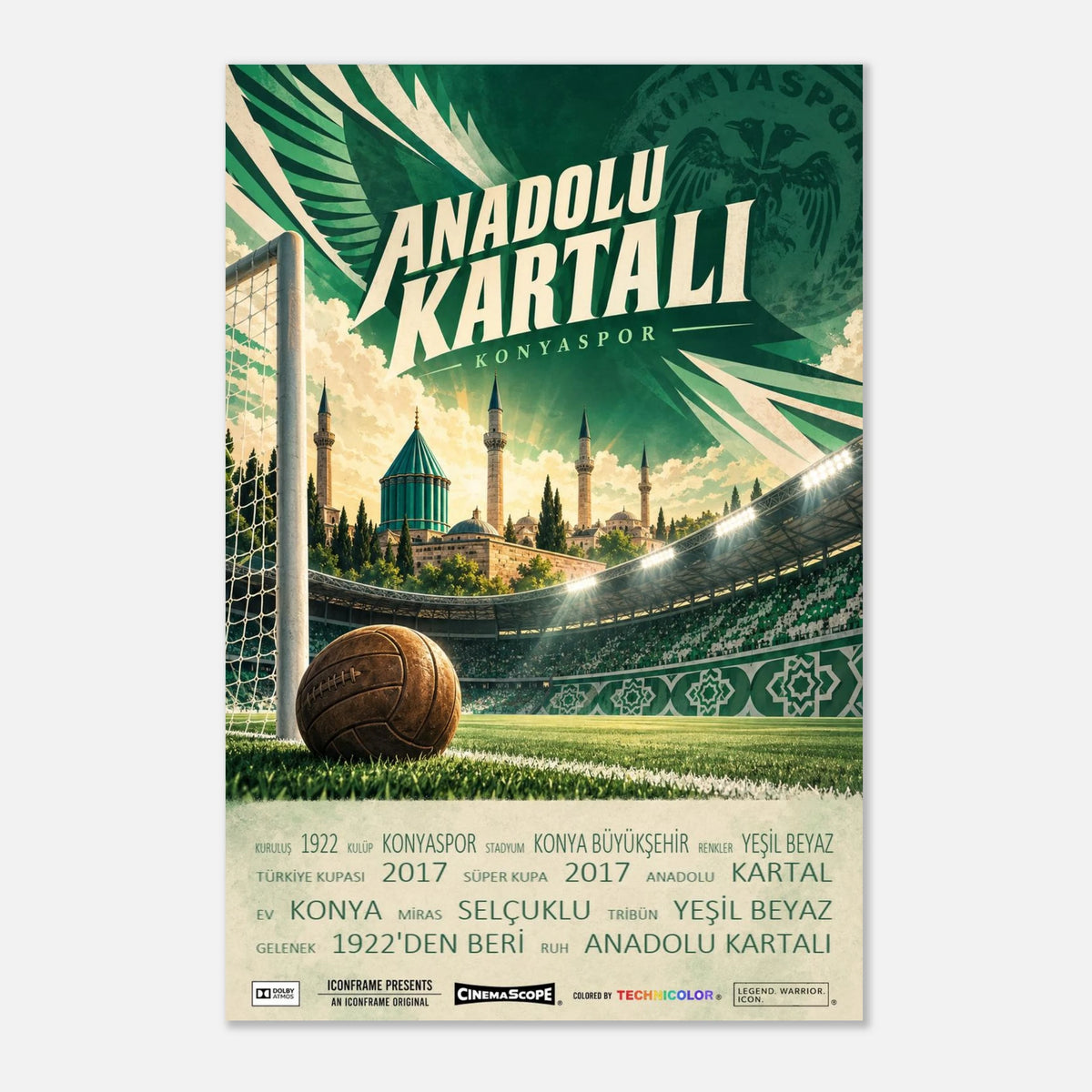 Konyaspor Poster „Anadolu Kartalı“ – 60 × 90 cm, ohne Rahmen