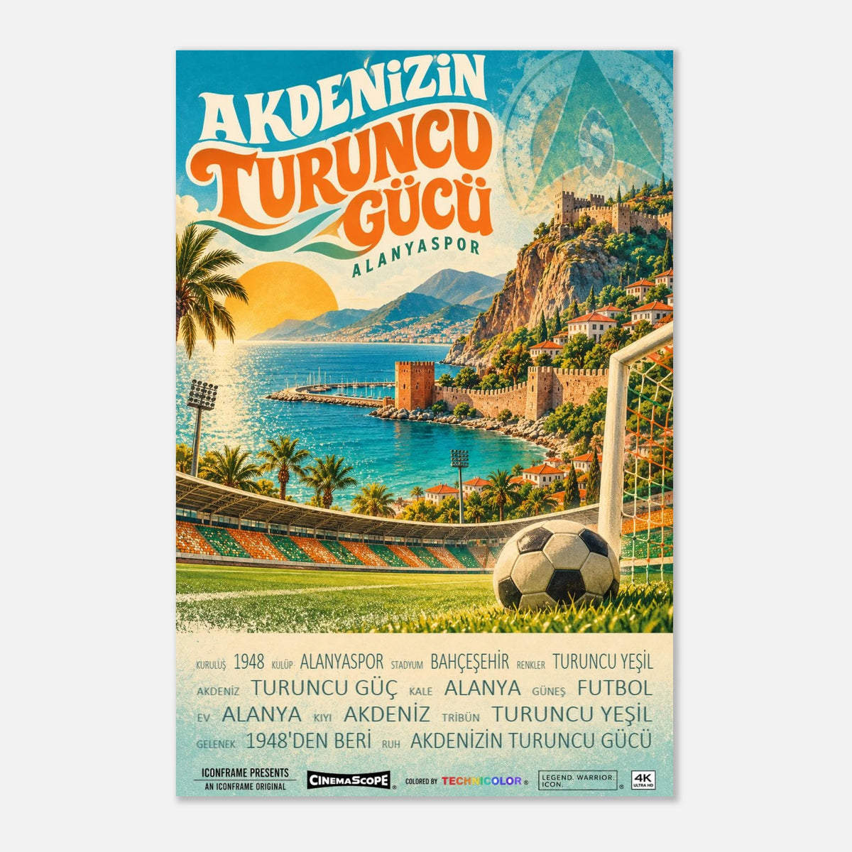 Alanyaspor Poster „Akdeniz’in Turuncu Gücü“ – 30 × 45 cm, ohne Rahmen